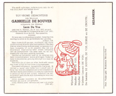 DP Gabrielle De Bouver ° Melden 1902 † Oudenaarde 1950 X Leon De Vos // Sobrie De Groote - Devotion Images