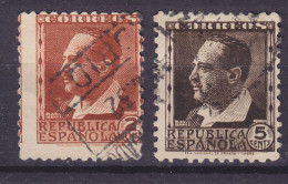 Spain 1932 Mi. 616-17, Vicente Blasco Ibanez, Ohne Kontrollnummer, Incl. ERROR Variety 'Misplaced Print' !! (o) - Used Stamps