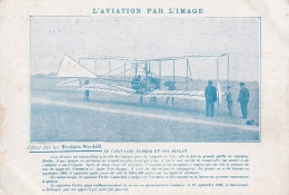 BE Nw4- LE CAPITAINE FERRER ET SON BIPLAN - CARTE PUBLICITAIRE PRODUITS NYRDAHL - Aviadores