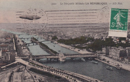 BE Nw4- LE DIRIGEABLE MILITAIRE  " LA REPUBLIQUE " - SURVOL DE PARIS - Airships