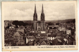 29 / QUIMPER - Vue Vers La Cathédrale Prise De L'Eglise Saint-Mathieu - Quimper