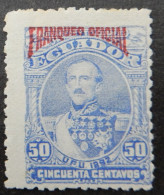 Ecuador 1892 (6b) President Juan Jose Flores Franqueo Oficial - Ecuador