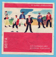 ÉTIQUETTE DE BOITE D'ALLUMETTES - COSTUMES MASCULINS -  EPT - Matchbox Labels