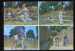 1972 OLYMPIE -Céremonie De La Prise  De La Flamme Olympique, Ed. KOMPETIS SKOUFOU 1 A. Grèce , Greece . Olympic Flame - Grèce