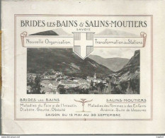 JP / Livret TOURISTIQUE Brides-les-bains SALINS-MOUTIERS Source MALADIES Station Thermale Medecine 1918 - Toeristische Brochures