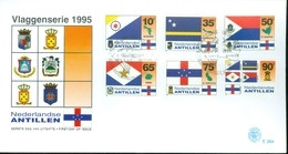 Nederlandse Antillen E264  *  FDC - Antilles 1995 *  Flags Of The Six Islands * BANDERAS * DRAPEAUX * FLAGGEN * VLAGGEN - Curaçao, Nederlandse Antillen, Aruba