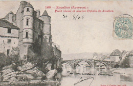 ALnw 15-(12) ESPALION - PONT VIEUX ET ANCIEN PALAIS DE JUSTICE - 2 SCANS - Espalion