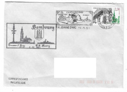 178 JDA -PORTE-HÉLICOPTÈRES JEANNE D'ARC - E.V. HENRY   - CAMPAGNE1990-1991  ESCALE D' HAMBOURG - Naval Post