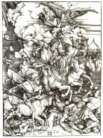 Albrecht Dürer, I Quattro Cavalieri Dell'Apocalisse, Stampa Epoca 1968 - Stampe & Incisioni