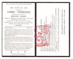 DP Camiel Vermeulen ° Machelen Zulte 1858 † 1949 X Adol. Dhondt // Goeminne Van Gele Van Loo Michels Matthys Versichelle - Images Religieuses