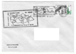 179 JDA -PORTE-HÉLICOPTÈRES JEANNE D'ARC - E.V. HENRY   - CAMPAGNE1990-1991  ESCALE DE KINGSTON ( JAMAIQUE) - Correo Naval