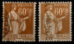 FRANCE    -   1937 .   Y&T N° 364 Oblitérés.  Nuances . - 1932-39 Peace
