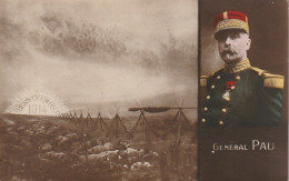 BE6 - " VERS LA VICTOIRE  1914 " - GENERAL PAU - CARTE PATRIOTIQUE - CHAMP DE BATAILLE - 2 SCANS - Personen
