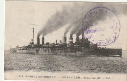 BE6 -  MARINE DE GUERRE - " VERGNIAUD " , DREADNOUGHT - CUIRASSE - 2 SCANS - Warships