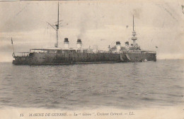 BE6 - MARINE DE GUERRE - LA " GLOIRE " , CROISEUR  CUIRASSE - 2 SCANS - Krieg