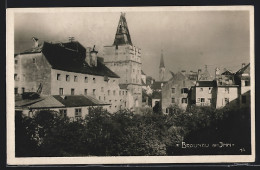 AK Braunau Am Inn, Ortspartie Mit Kirche  - Autres & Non Classés