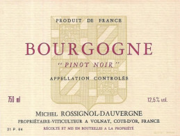 Etiquette De Vin Bourgogne Pinot Noir - Bourgogne