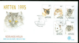 Nederlandse Antillen E267 * FDC  - Antilles 1995 *  KATTEN * CATS * CHATS * GATOS * KATZE - Niederländische Antillen, Curaçao, Aruba