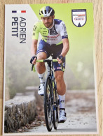 Card Adrien Petit - Team Intermarche-Wanty - 2024 - Cycling - Cyclisme - Ciclismo - Wielrennen - Wielrennen