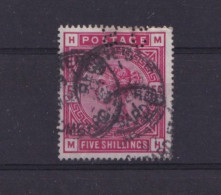 JOLI TIMBRE OBLITERE ET PERFORE DE 5 SILLINGS N° 40 COTE 550 EURO .INTERESSANT - Used Stamps