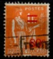 FRANCE    -   1937 .   Y&T N° 359 Oblitéré    Surchargé - 1932-39 Frieden