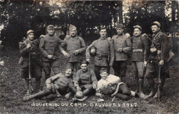 Souvenir Du Camp D'AUVOURS - 1927 - Carte Photo - Militaria - Régiment - Other & Unclassified