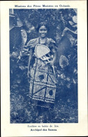 CPA Samoa, Missions Des Péres Maristes En Océanie, Ecolière En Habits De Féte - Gift Cards