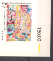 Superbe Coin De Feuille Série Artistique Charles Lapicque YT 2606 De 1989 Sans Trace Charnière - Unclassified