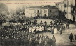 CPA Lunéville Meurthe Et Moselle, Place De La Gare, Beerdigung Von Herrn General De Benoist - Autres & Non Classés