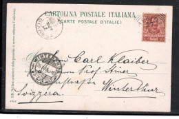 1905, Rare Postmark Colletoria " VESUVIO-27. APR. ", 10 C. ," RESINA-27.4. 1905 " Postcard To Switzerl. -Volcano ! #189 - Poststempel