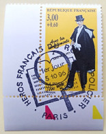 - N° 3026. Timbre En Coin De Feuille. Héros Français Du Roman Policier. Arsène Lupin. Oblitéré Premier Jour - - Used Stamps