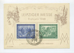 1948 Allierte Besetzung FDC Gedenkblatt Leipziger Messe Mit Satzfrankatur Frühjahrsmesse Minr 967, 968 ESST - Altri & Non Classificati