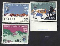 Italia 1972; Società Alpinisti Tridentini, Serie Completa. - 1971-80: Mint/hinged