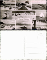 Ansichtskarte Scharbeutz MB: Strandleben - Fotokarte, Badespaß 1961 - Autres & Non Classés