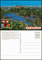 Ansichtskarte  Landkarten-Ansichtskarte: Bodensee 1995 - Landkaarten