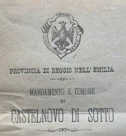 CASTELNUOVO DI SOTTO 16 GENNAIO 1885 - LETTERA COMPLETA PER LUCCA - Marcophilia