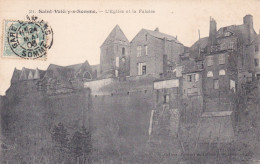 Saint Valery Sur Somme L Eglise Et La Falaise 1908 - Saint Valery Sur Somme