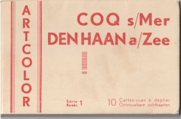 Coq Sur Mer, De Haan Aan Zee: 10 Cartes Vues à Déplier, 10 Ontvouwbare Zichtkaarten, Série 1, Reeks 1, Artcolor - De Haan