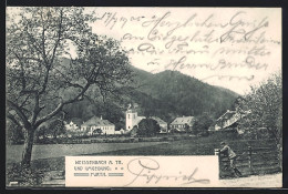 AK Weissenbach A. Tr., Ortspartie Mit Kirche  - Other & Unclassified