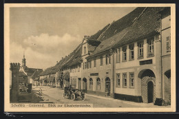 AK Schesslitz, Unterend, Strassenpartie Mit Gasthof Cavallo Und Elisabetenkirche  - Otros & Sin Clasificación