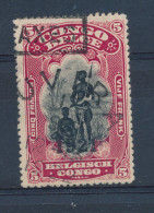 BELGIAN CONGO 1921 ISSUE COB 93 USED UVIRA AND HANDSTAMPED TAXE - Usados