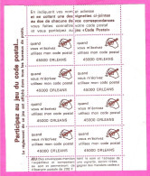 Bloc 8 Vignettes Jeu Du Code Postal Orléans 45000 Utilisez Mon Code Postal - Blocks & Sheetlets & Booklets