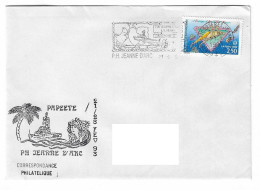 186 JDA -PORTE-HÉLICOPTÈRES JEANNE D'ARC - E.V. HENRY   - CAMPAGNE1992-1993   - ESCALE DE PAPEETE - Naval Post