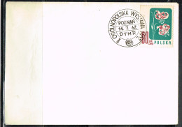 FLORA-L174 - POLOGNE Cachet Comm. Sur Lettre 1962 Affr. Fleur Se Lys - Covers & Documents