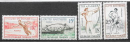 France N° 1161 à 1164 Série Neuve Sans Charnière Au 1/4 De La Cote - Unused Stamps