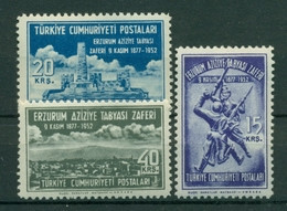 AC - TURKEY STAMP  -  The 75th ANNIVERSARY OF THE VICTORY OF THE BATTLE OF ERZURUM AZIZIYE MNH 09 NOVEMBER 1952 - Ungebraucht