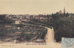 Crepy En Valois Colorisée Vue Generale 1906 - Crepy En Valois