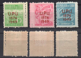CUBA STAMPS - 1949 UPU ANNIVERSARY SET COMPLETE MLH - Neufs