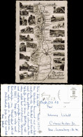Ansichtskarte .Rheinland-Pfalz Deutsche Weinstraße Landkarten AK Motive 1963 - Other & Unclassified