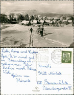 Ansichtskarte Braunlage Panorama-Ansicht, Frau Mit Kindern Auf Ski 1962 - Braunlage